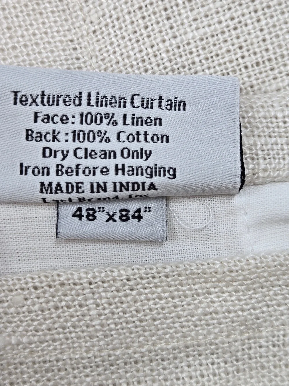 NWT QUINCE Set Of 2 48x84 Heavyweight European Linen Curtains Sand 0149